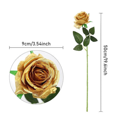 10pcs Artificial Silk Simulation Rose Flowers - Wedding Party Home Decorations - Dark-Blue