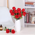 10pcs Artificial Silk Simulation Rose Flowers - Wedding Party Home Decorations - Light-Pink - SuperSaverAU - view 3