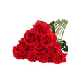 10pcs Artificial Silk Simulation Rose Flowers - Wedding Party Home Decorations - Red - SuperSaverAU - view 5