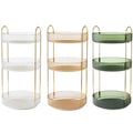 Rotating Cosmetic Organiser 47x23x5 cm - Amber, 360° Design, Multi-Compartment - SuperSaverAU - view 1
