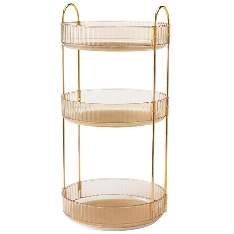 Rotating Cosmetic Organiser 47x23x5cm - Green, 360° Design, Multi-Compartment