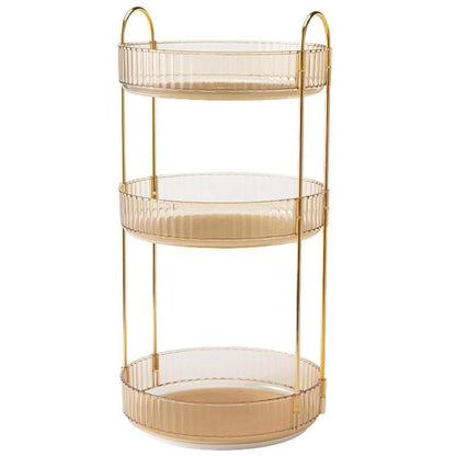 Rotating Cosmetic Organiser 47x23x5cm - Green, 360° Design, Multi-Compartment