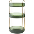 Rotating Cosmetic Organiser 47x23x5cm - Green, 360° Design, Multi-Compartment - SuperSaverAU - view 6