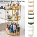 Rotating Cosmetic Organiser 47x23x5cm - Multi-Compartment Storage, White - SuperSaverAU - view 1