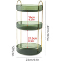 Rotating Cosmetic Organiser 47x23x5cm - Multi-Compartment Storage, White - SuperSaverAU - view 2