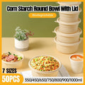 Biodegradable Corn Starch Lunch Box 900ml - Eco-Friendly, Microwaveable, 50PCS - SuperSaverAU - view 1