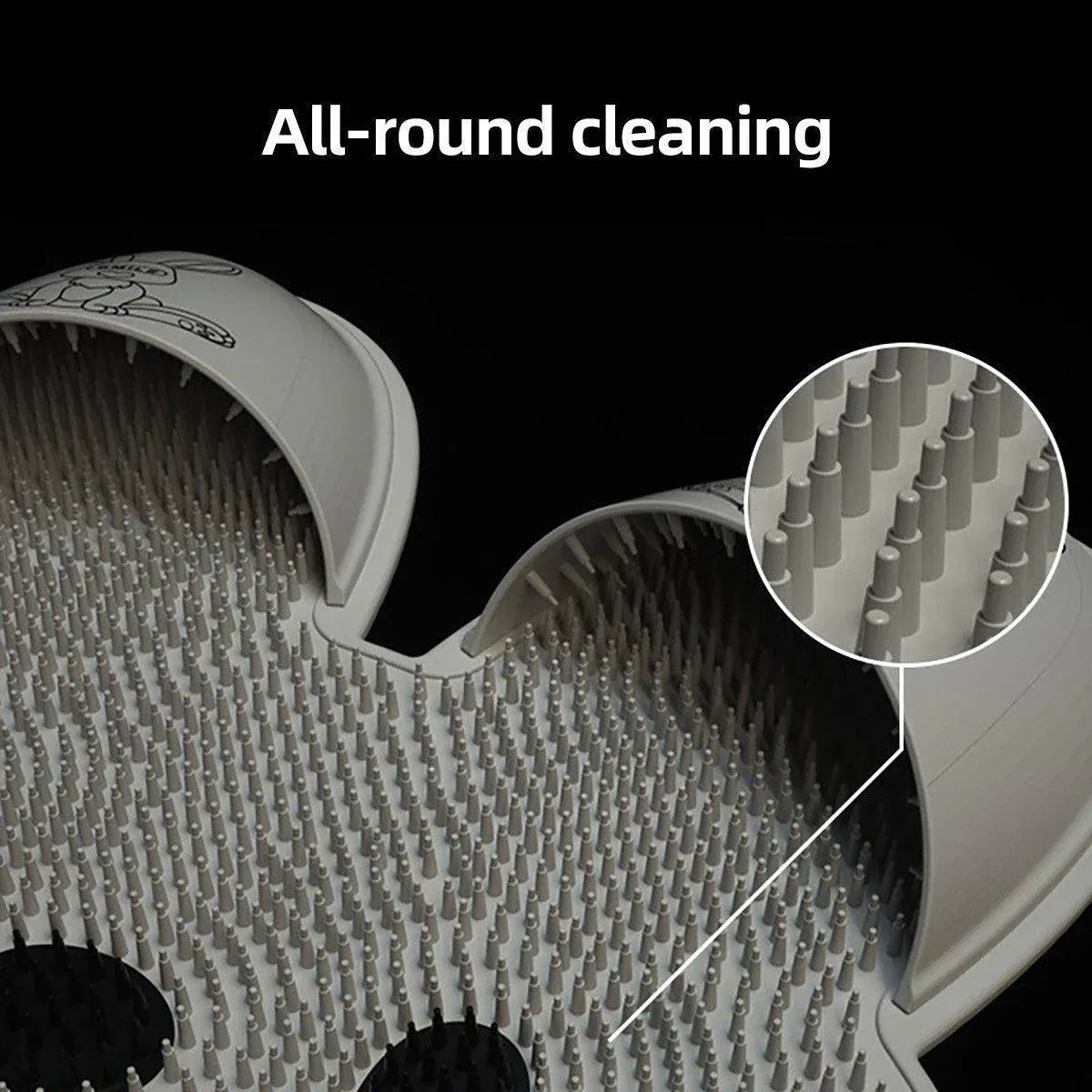 Premium Rabbit Silicone Foot Scrubber Mat – White 45 x 45cm