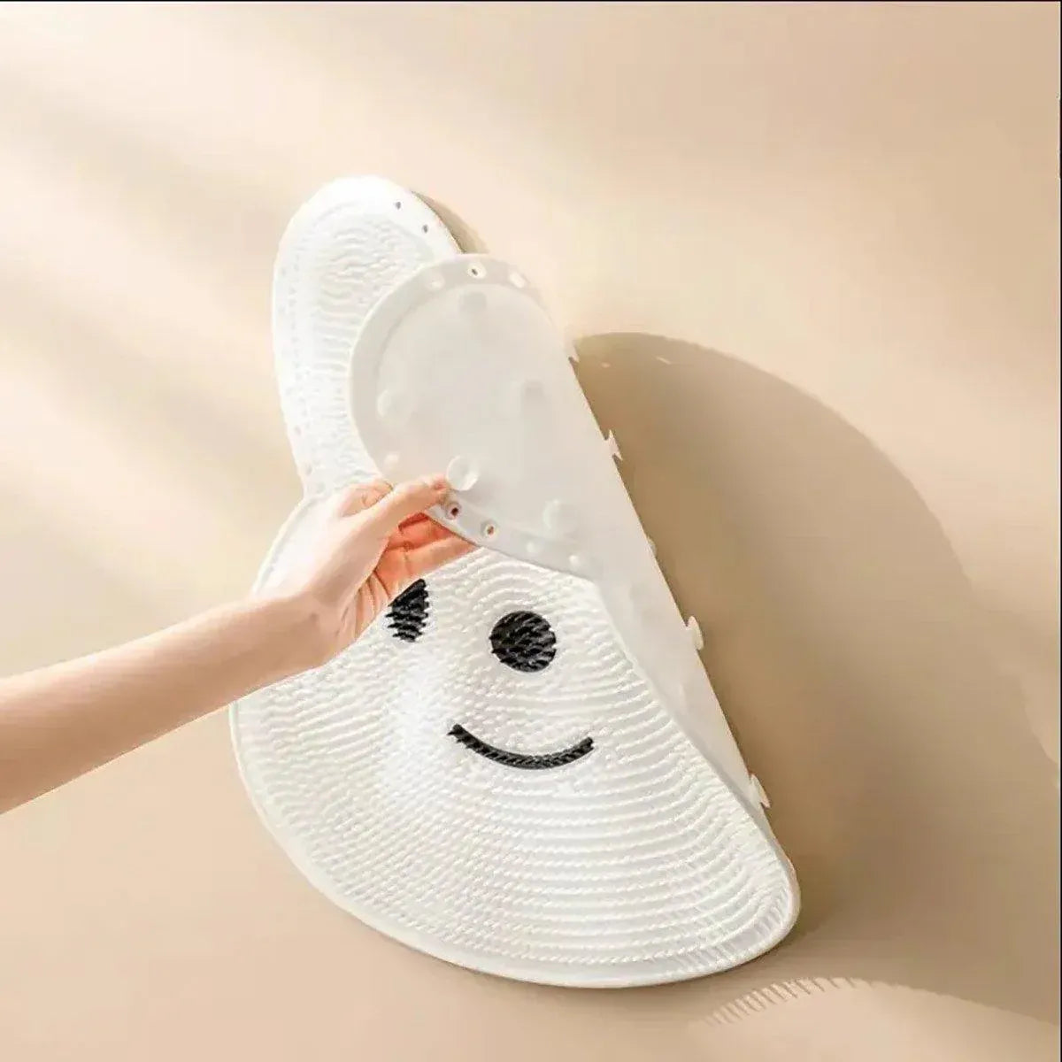Premium Rabbit Silicone Foot Scrubber Mat – White 45 x 45cm