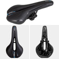 Premium MTB Hollow Bicycle Saddle with Memory Foam & Stainless Steel Rails - Red