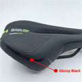 Premium MTB Hollow Bicycle Saddle with Memory Foam & Stainless Steel Rails - Red