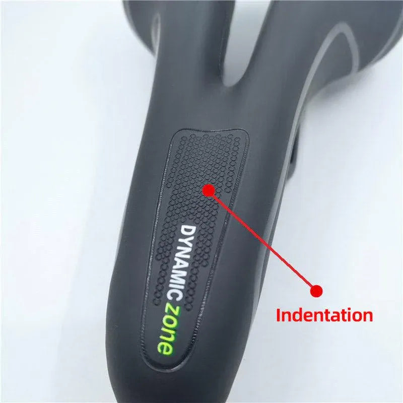 Premium MTB Hollow Bicycle Saddle with Memory Foam & Stainless Steel Rails - Red