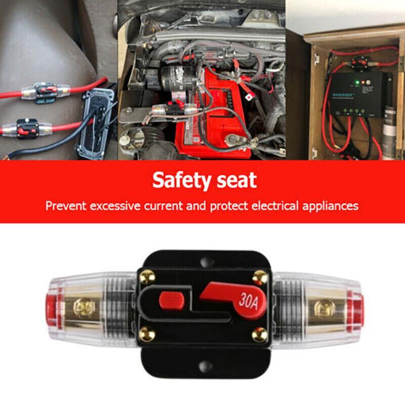 Premium 50A IP67 Dual Battery Manual Reset Circuit Breaker 12V 24V
