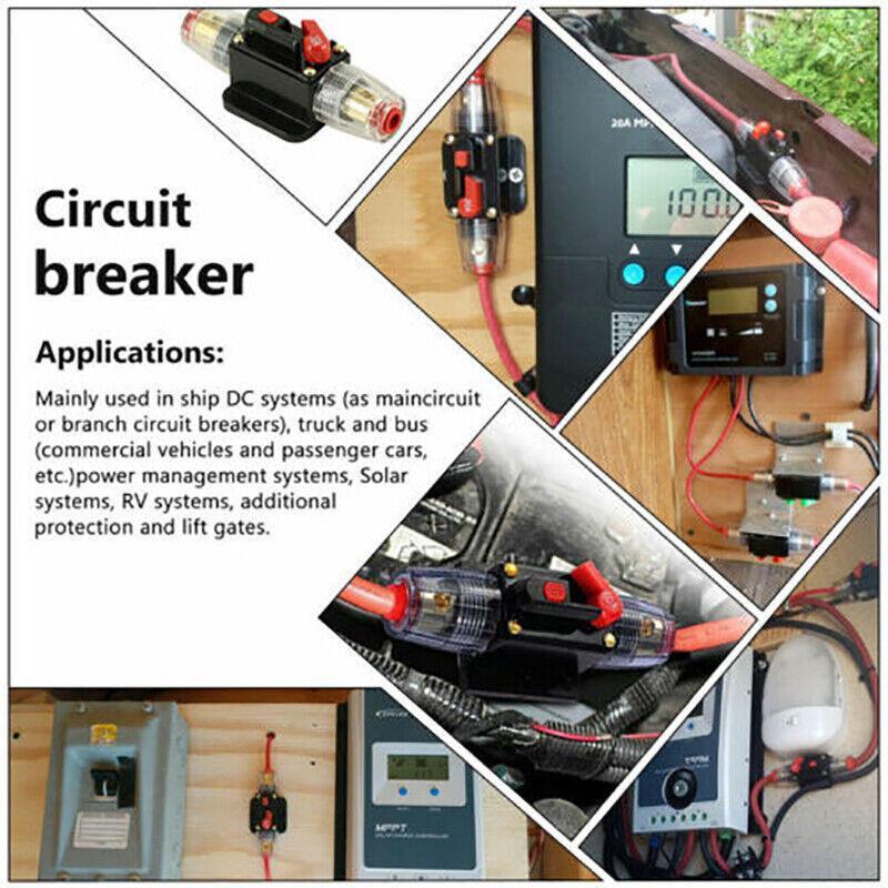 Premium 60A IP67 Dual Battery Manual Reset Circuit Breaker 12V 24V