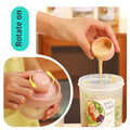 Premium Double Salad Cup with Fork - Pink, 760ml