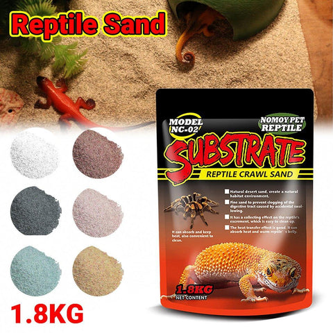 Premium Reptile Crawl Sand Habitat Decor - Grey Blue 1.8kg