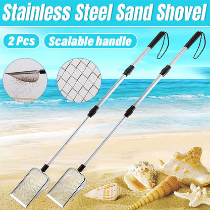 2pcs Long Handle Pet Litter Scoop Set for Cleaning and Collecting