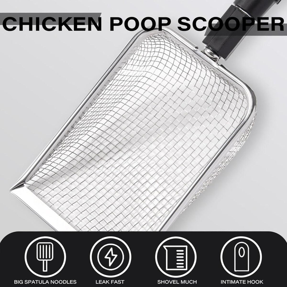 2pcs Long Handle Pet Litter Scoop Set for Cleaning and Collecting