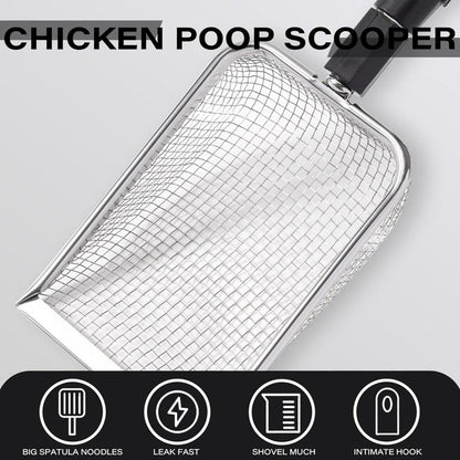 2pcs Long Handle Pet Litter Scoop Set for Cleaning and Collecting