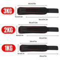 Premium Adjustable Sandbag Ankle & Wrist Weights Pair 2 x 1.5kg - Black/Red