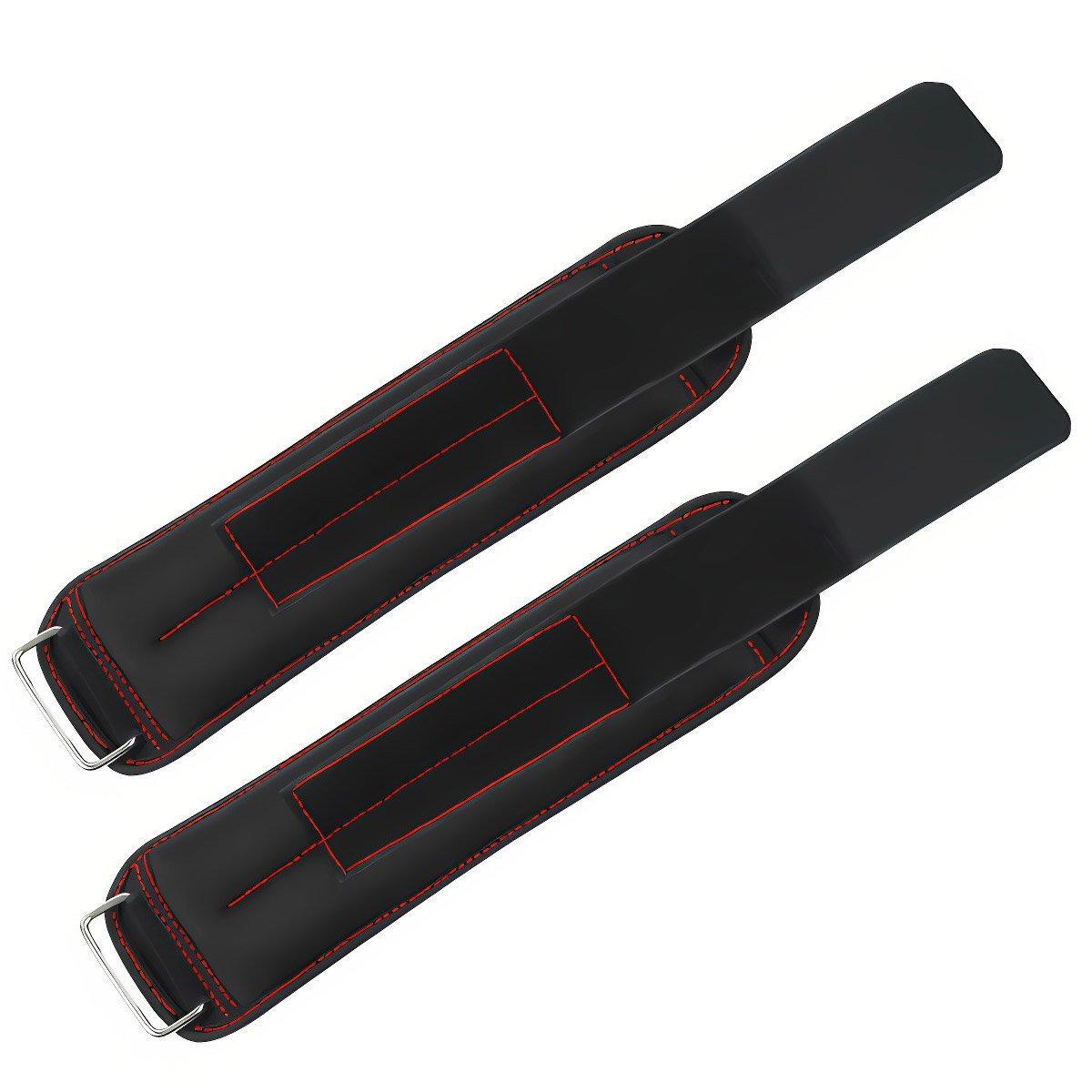 Premium Adjustable Sandbag Ankle & Wrist Weights Pair 2 x 1.5kg - Black/Red