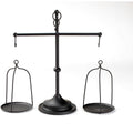 Vintage Black Wrought Iron Balance Scale Candle Holder 17.72" x 15.16" - SuperSaverAU - view 1