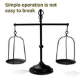 Vintage Black Wrought Iron Balance Scale Candle Holder 17.72" x 15.16" - SuperSaverAU - view 2
