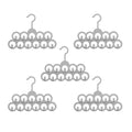 5PCS Non-Slip Flocked 11-Hole Hangers for Towels Scarves Ties - Black - SuperSaverAU - view 2