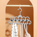 5PCS Non-Slip Flocked 11-Hole Hangers for Towels Scarves Ties - Black - SuperSaverAU - view 4