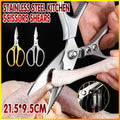 Premium Japanese Kitchen Scissors – Silver Stainless Steel 2 Pack