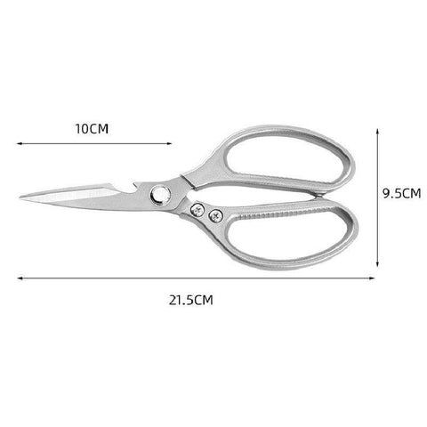 Premium Japanese Kitchen Scissors – Silver Stainless Steel 2 Pack