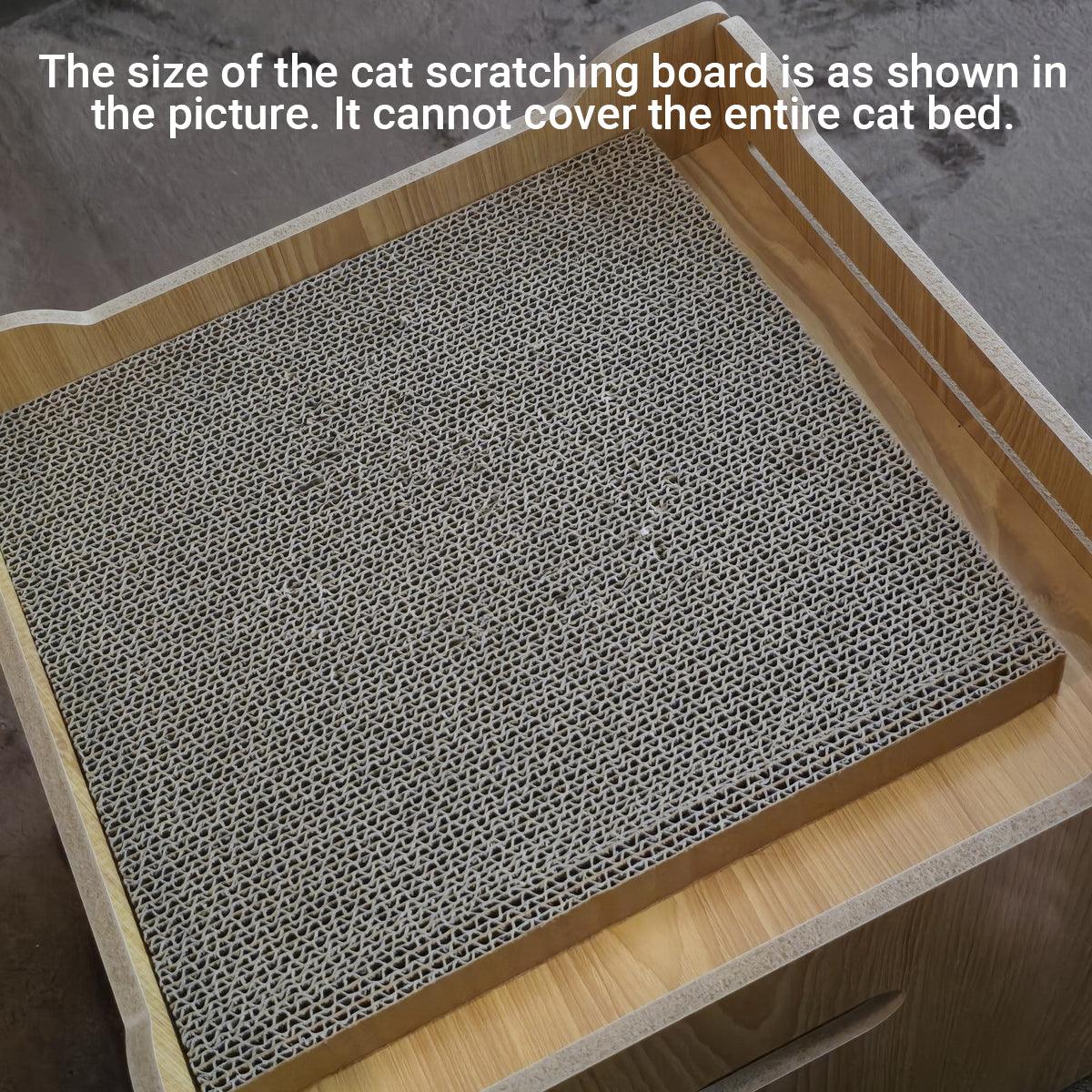 Durable Cat Scratcher Lounge - Square 34.5cm & Oval 47x23x37cm, Wood & Cardboard