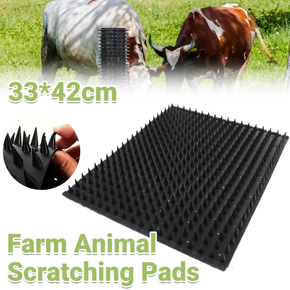 Livestock Scratching Panel 42 x 33cm for Cattle, Sheep, Goats - Durable Plastic - SuperSaverAU - view 1