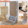 L-shaped Cat Scratching Board 9.8x15.7 inches with Dual Ball Tracks - Black - SuperSaverAU - view 1