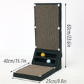 L-shaped Cat Scratching Board 9.8x15.7 inches with Dual Ball Tracks - Black - SuperSaverAU - view 3