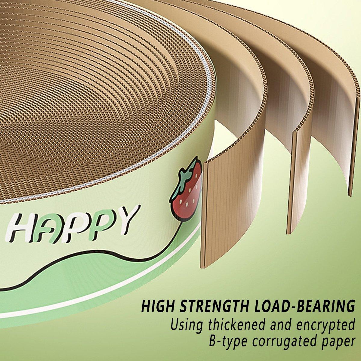 Extra-Large Oval Cat Scratching Board - Durable Corrugated Paper, Non-Slip Base, 55 x 40 x 9cm