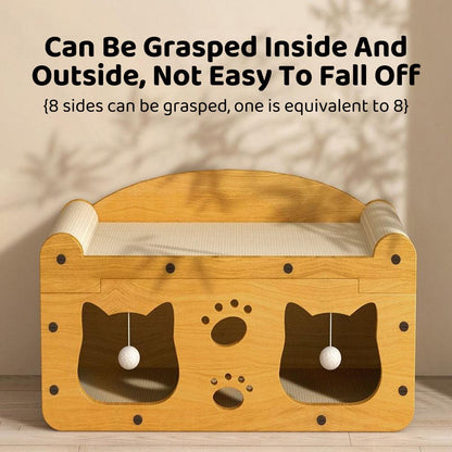 2-in-1 Cat Scratching Board & Bed, 56x28x29 cm, Durable, Interactive Toy