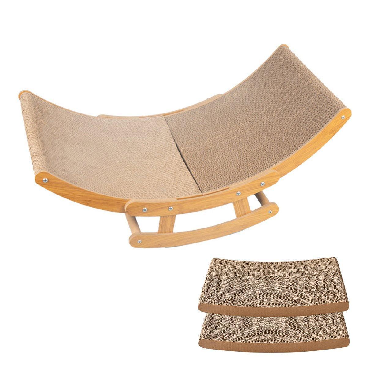 Premium Cat Scratching Board Bed - 59cm Corrugated Paper, All Seasons, Unique Shaker Design - SuperSaverAU - view 2