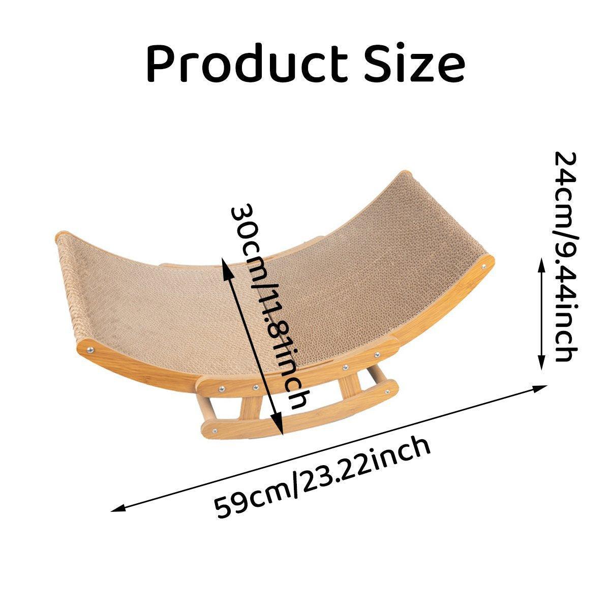 Premium Cat Scratching Board Bed - 59cm Corrugated Paper, All Seasons, Unique Shaker Design