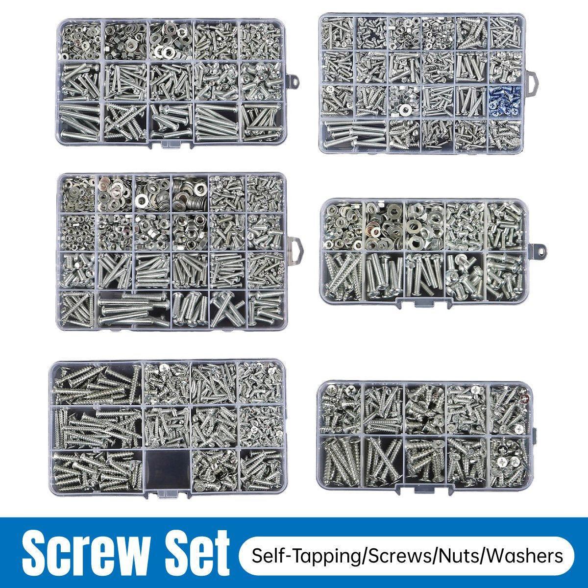 Premium Self-Tapping Screw Nut & Washer Assortment Set – B