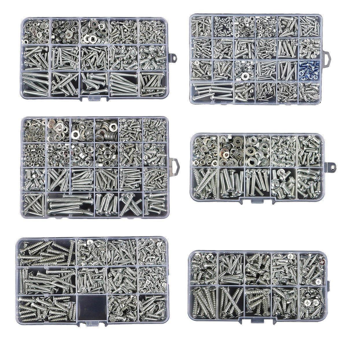 Premium Self-Tapping Screw Nut & Washer Assortment Set – F