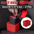 Premium Red 3PCS Silicone Seat Belt Buckle Slot Spacers