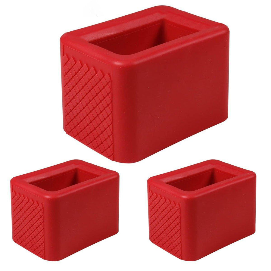 Premium Red 3PCS Silicone Seat Belt Buckle Slot Spacers