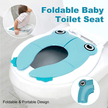 Blue Portable Kids Toilet Seat Washer for Easy Potty Training