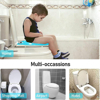 Blue Portable Kids Toilet Seat Washer for Easy Potty Training