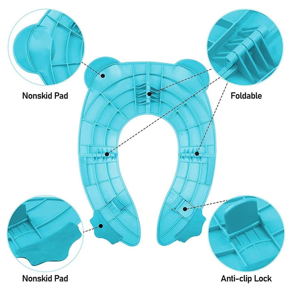 Blue Portable Kids Toilet Seat Washer for Easy Potty Training