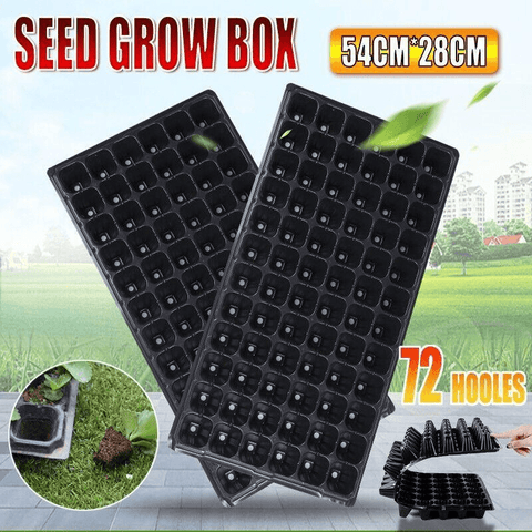72-Cell Seedling Trays - 54x28x4 cm, Durable PVC, Reusable, Perfect for Vegetables - SuperSaverAU - view 1