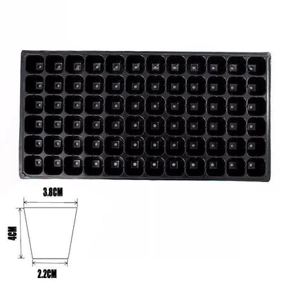 72-Cell Seedling Trays - 54x28x4 cm, Durable PVC, Reusable, Perfect for Vegetables