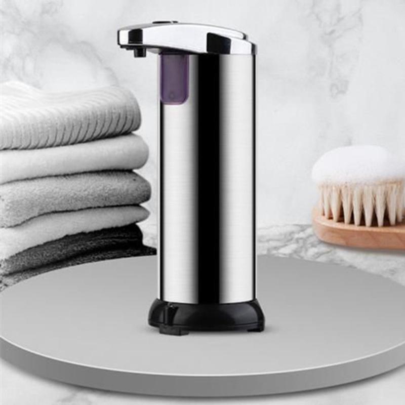 Automatic Stainless Steel Soap Dispenser 280ml Hands-Free Touchless IR Sensor Silver - SuperSaverAU - view 2