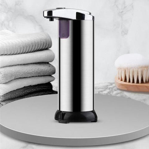 Automatic Stainless Steel Soap Dispenser 280ml Hands-Free Touchless IR Sensor Silver - SuperSaverAU - view 2