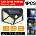 4pcs Solar Powered Motion Sensor Light 100 LED 2200 Lumens Waterproof - SuperSaverAU - view 1